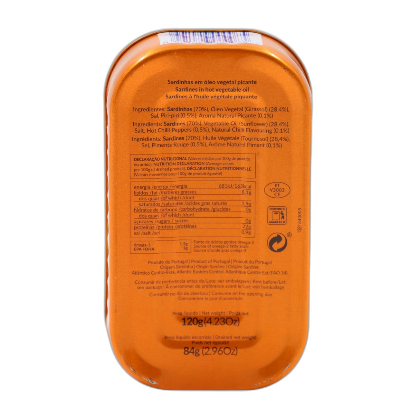 Bom Petisco Sardīnes pikantā dārzeņu eļļā