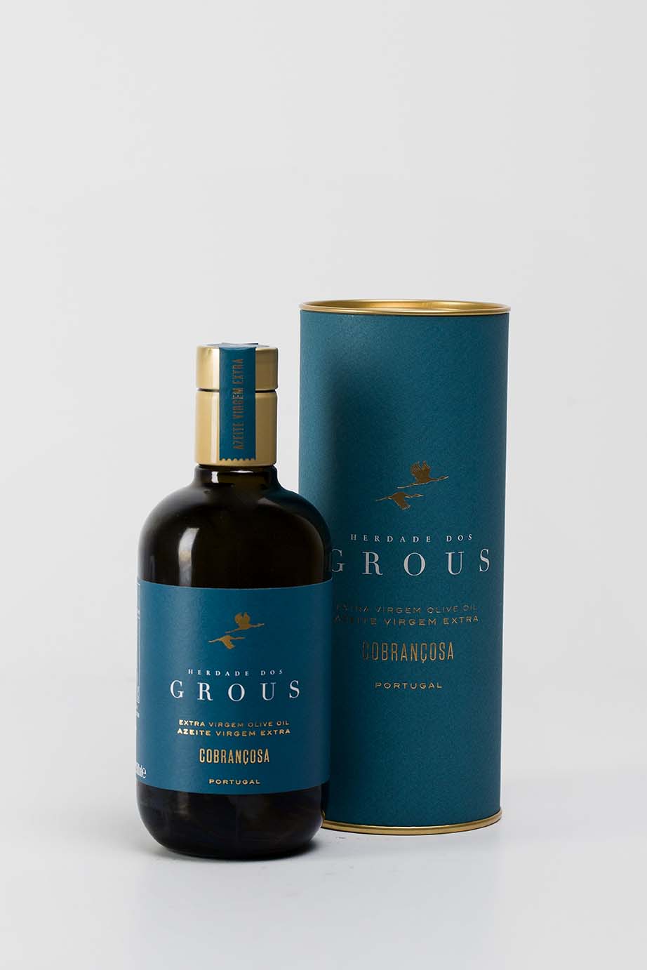 Herdade dos Grous extra virgin olive oil bottle with gift tube