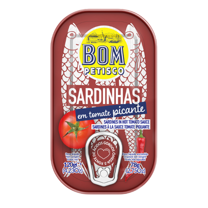 Bom Petisco Sardīnes pikantā Tomātu