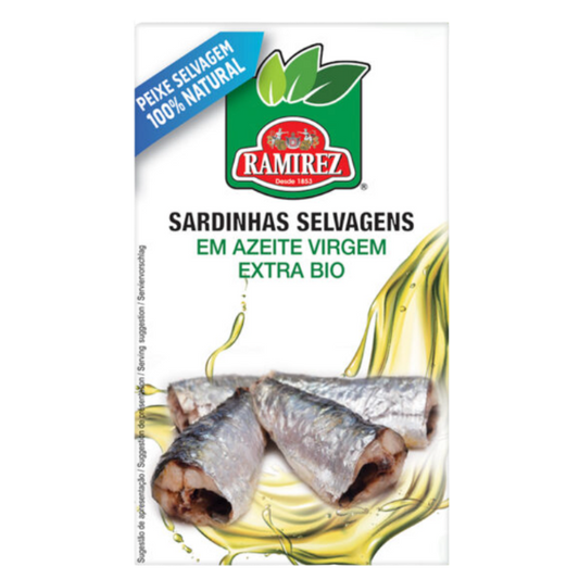 Ramirez savvaļas sardīnes ekstra neapstrādātā BIO olīveļļā