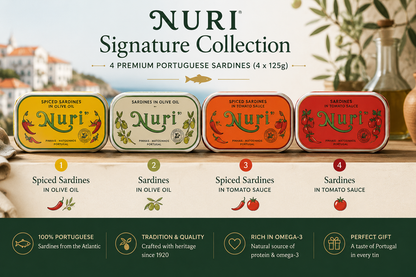 NURI Signature kolekcija – 4 izcilas Portugāles sardīnes (4 × 125g)