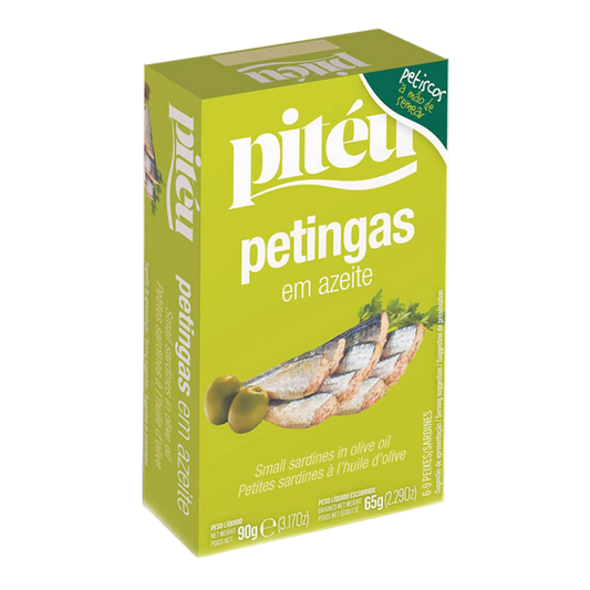 Pitéu Portuguese baby sardines petingas in olive oil 90g