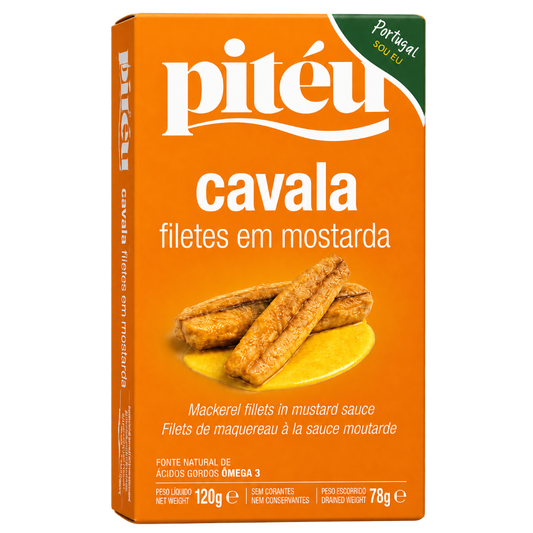 Pitéu mackerel fillets in mustard sauce 120g