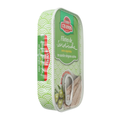Ramirez boneless sardine fillets in extra virgin olive oil (Ugly Tin)