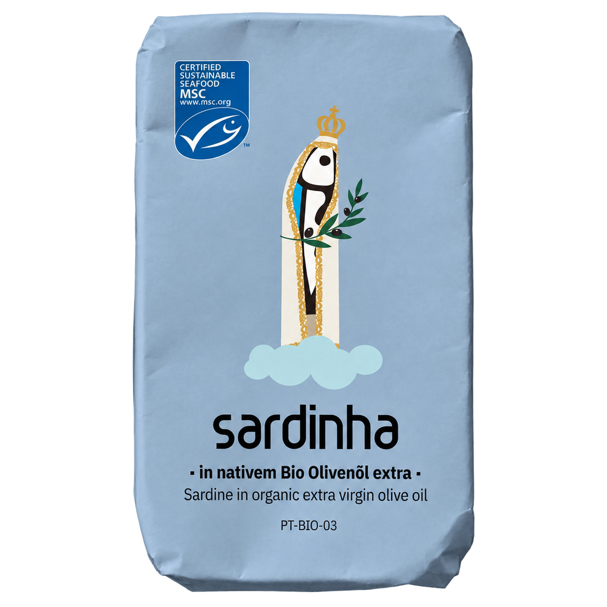 Sardinha MSC Portuguese sardines in organic extra virgin olive oil – transparent product image