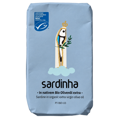Sardinha MSC Portuguese sardines in organic extra virgin olive oil – transparent product image